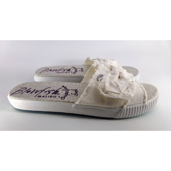 Blowfish Malibu Shoes - BLOWFISH MALIBU Sandals Slides Size 7.5 White Denim